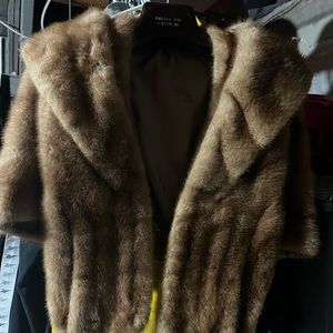 Original mink fur from Marugulas Clayton MO, and matching hat , 1950’s era